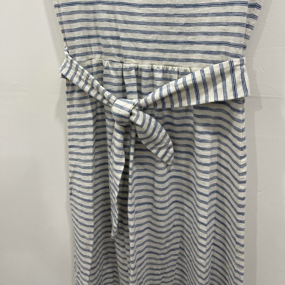 Lucky Brand Scoop Neck Dress Stripe Tie-Waist Blue - Picture 4 of 9